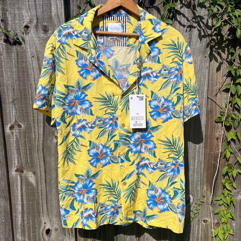 NWT Cactus Man Hawaiian Shirt by Ricky Singh